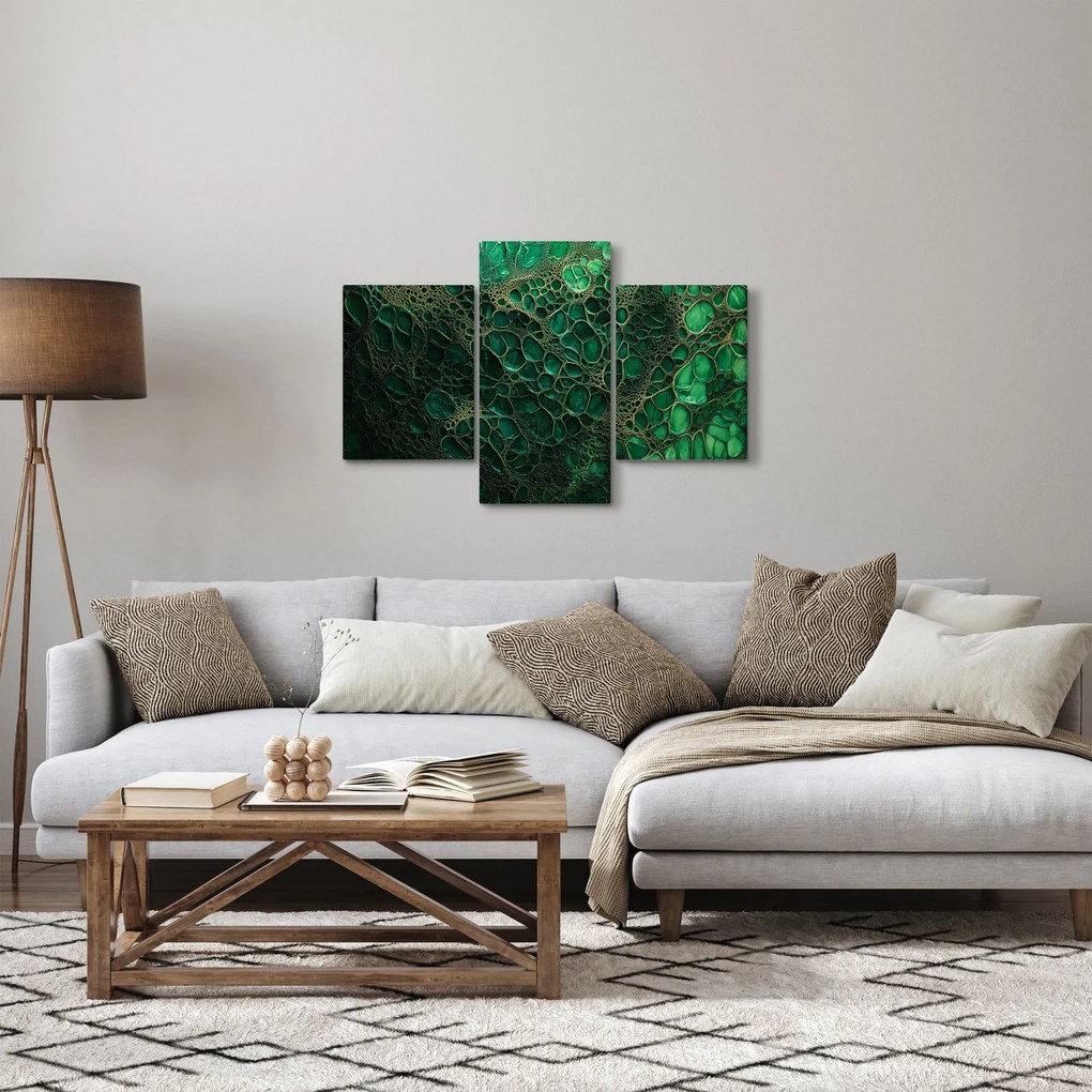 Tablou - Imagine microscopică verde (90x60 cm)