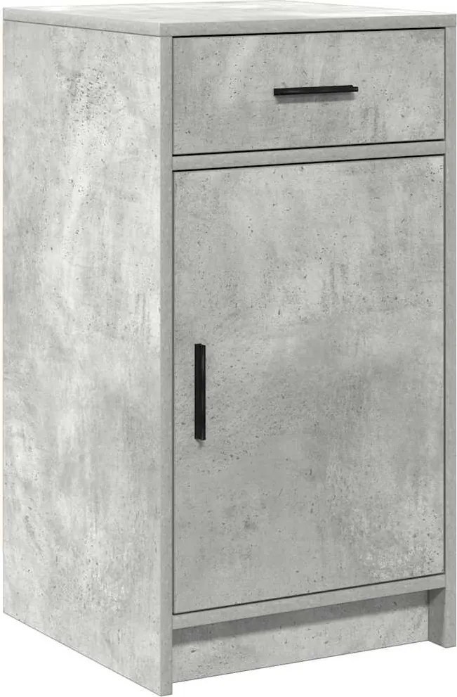 vidaXL Bufet cu sertar Gri din beton 40 x 40.5 x 75 cm Lemn compozit