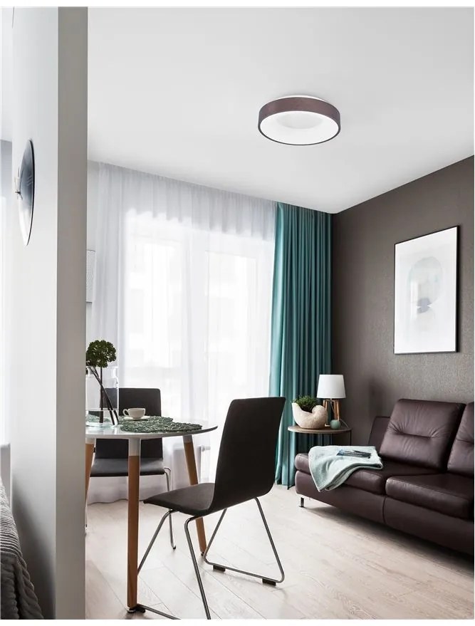 Plafoniera LED moderna 38cm RANDO THIN cafenie NVL-9353833
