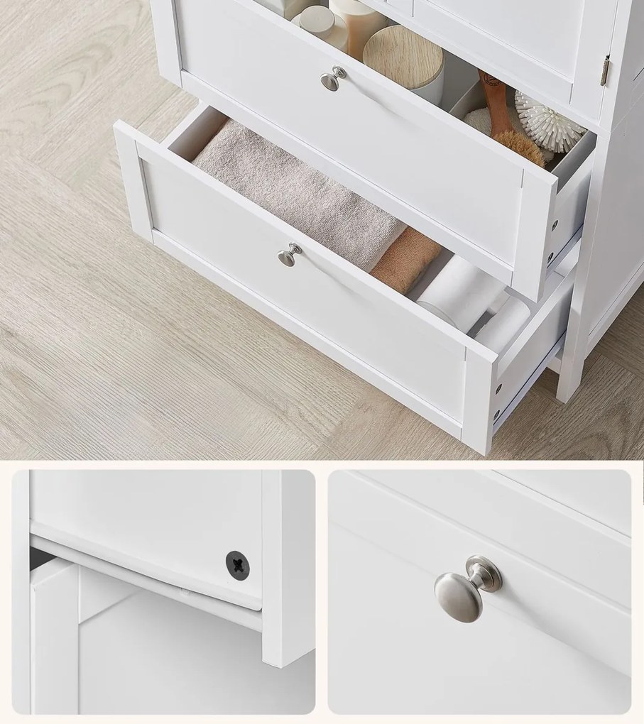 Dulap baie LAVORANO 110x60 cm, albă