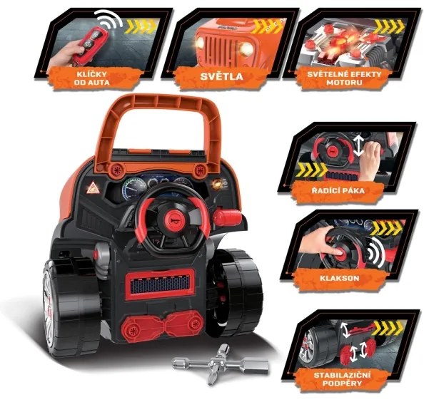 Atelier de reparații auto de jucărie portocaliu/gri