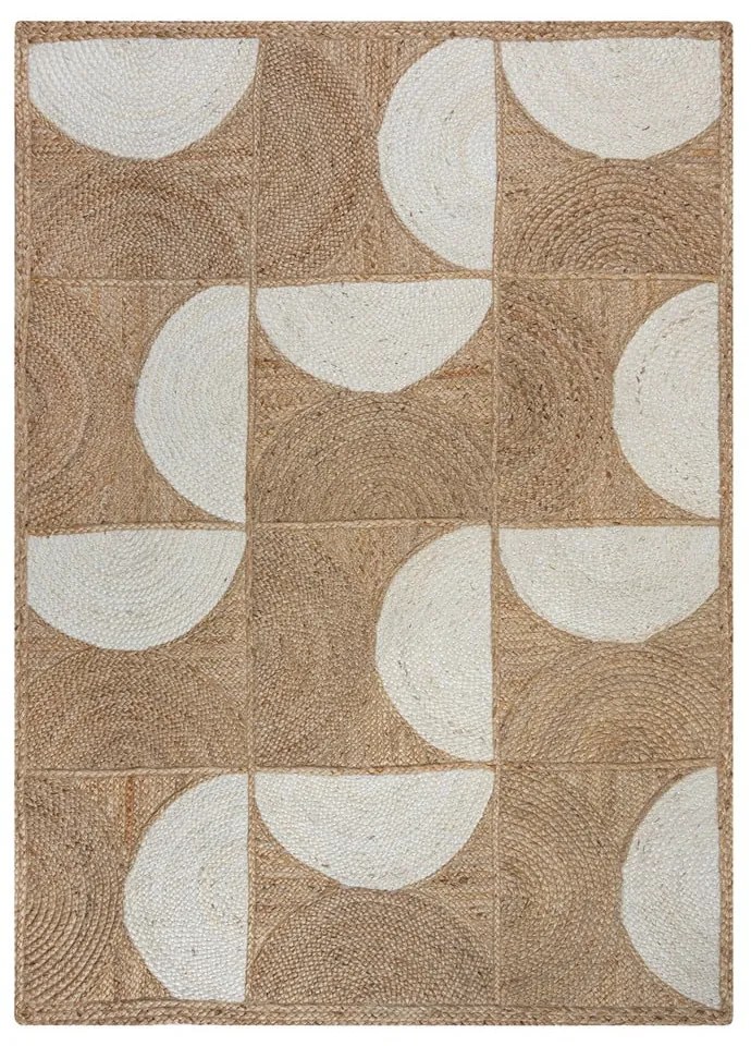 Covor în culoare naturală/fildeș țesut manual din iută 200x290 cm Eclipse – Flair Rugs