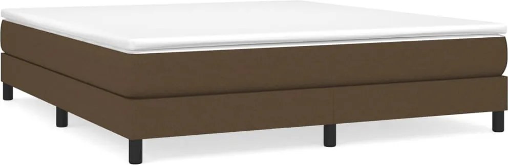 vidaXL Cadru de pat cu arcuri, maro închis, 180x200 cm, textil