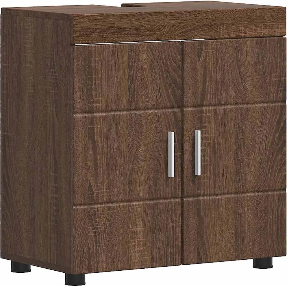 vidaXL Set dulap baie TULUM Stejar închis 60 x 34 x 63 cm