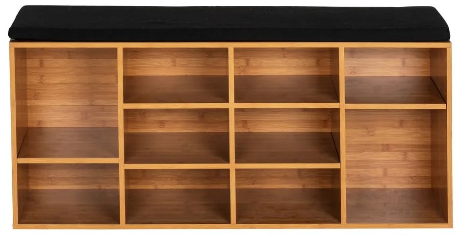 Pantofar în culoare naturală cu bancă cu aspect de lemn exotic Loft – Wenko