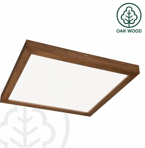 Brilagi - Corp de iluminat LED pentru baie WOODY FRAME LED/50W/230V 60x60 IP44 stejar-cireș