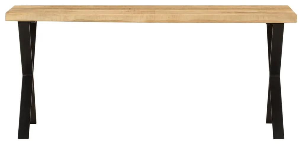 372759 vidaXL Banchetă cu margini naturale 105 cm, lemn masiv de mango