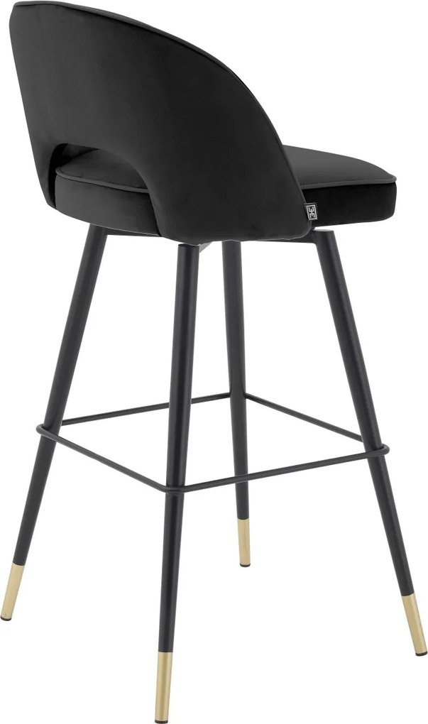 Set de 2 scaune de bar design modern Cliff, negru 114574 HZ