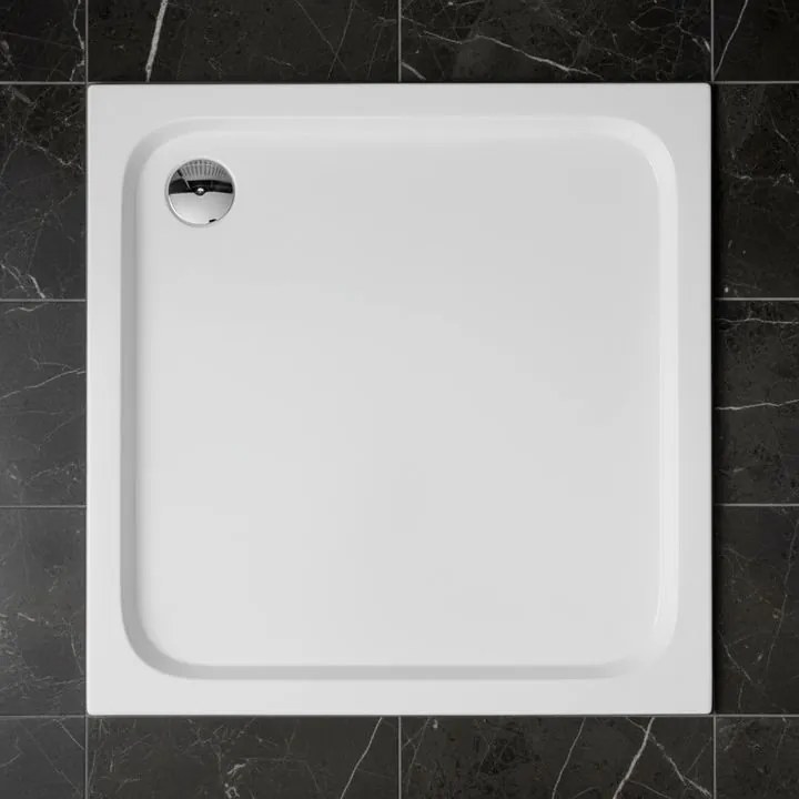 Cada pentru dus din acril Rea Belmond 80x80 alb