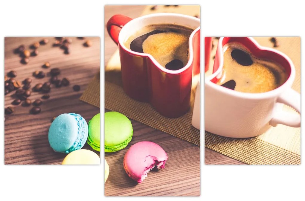 Tablou cu cafea și macarooni (90x60 cm)