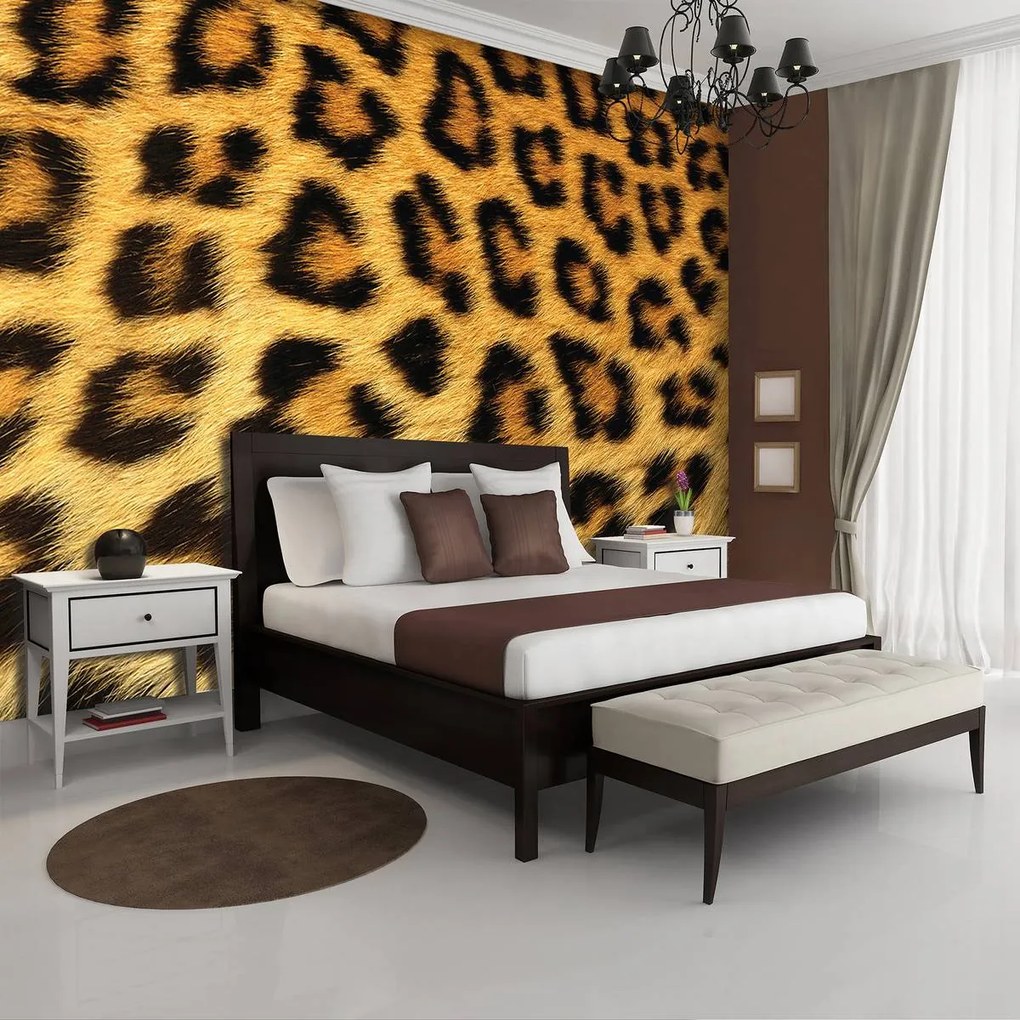 Fototapet - Fibre de păr de leopard (152,5x104 cm), în 8 de alte dimensiuni noi