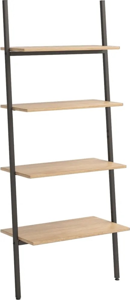 vidaXL Raft înclinat cu 4 niveluri maro deschis / negru 64x34x150,5 cm