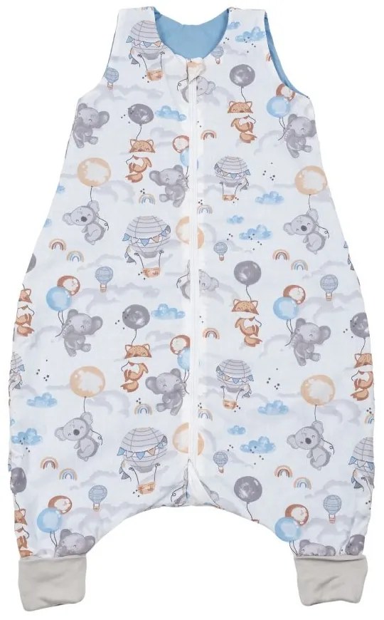 Sac de dormit cu picioare de vara pentru copii 18-36 luni Kidizi Tiny Adventures 0.5 tog, mansete transformabile in soseta