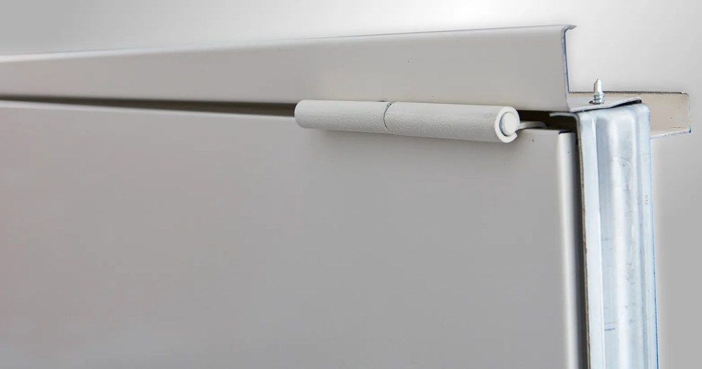 Usa metalica dubla blat 40 mm din otel multifunctionala pentru boxa RAL 9003 1400(700+700), 2050