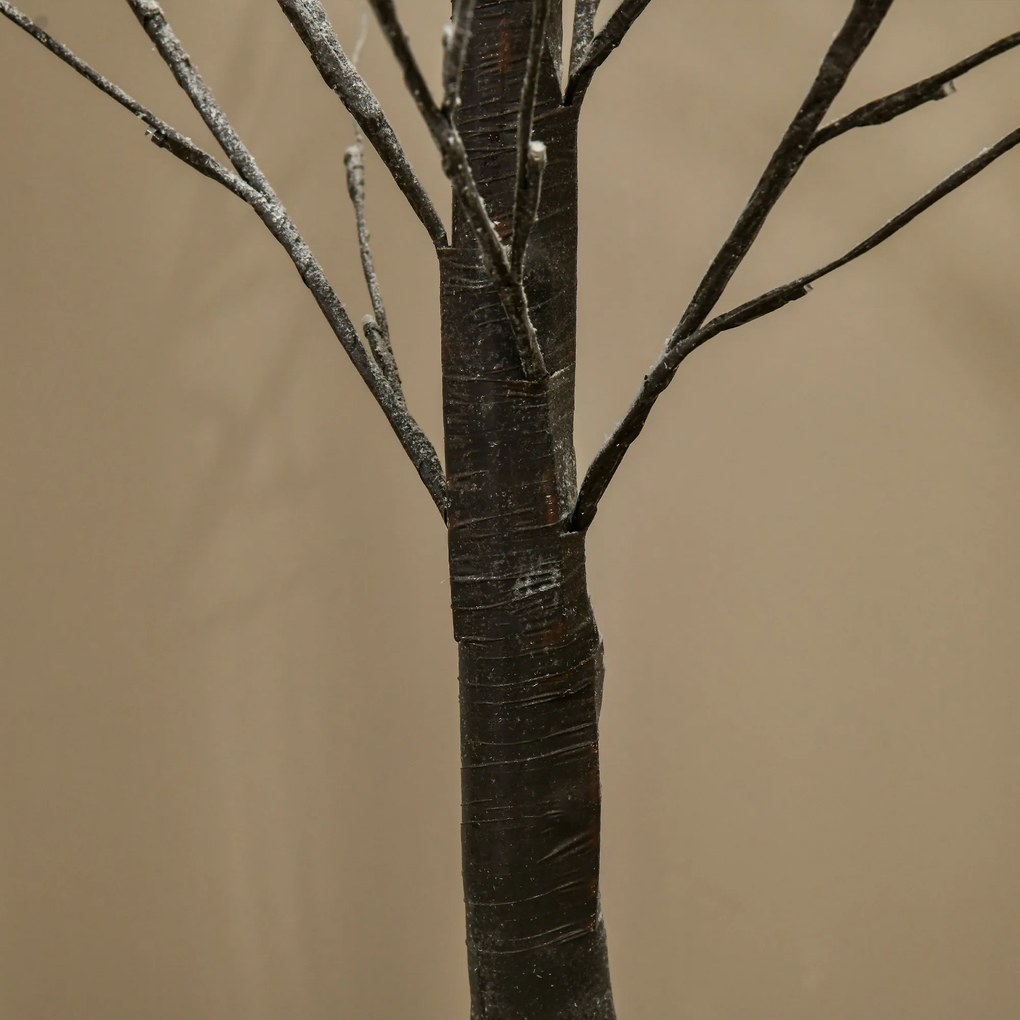 HOMCOM Arbore luminos LED - decorațiune luminoasă alb cald - 96 LED-uri - uz interior - 150 cm - decorațiune de Crăciun cameră casă maro | Aosom Romania