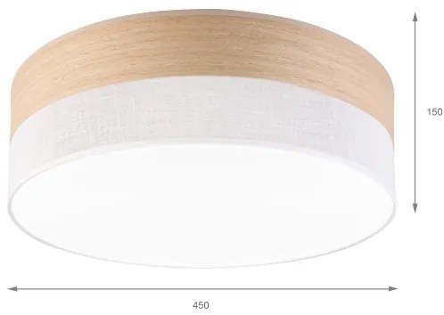Plafonieră LED SIRJA WOOD LED/36W/230V d. 45 cm alb/stejar