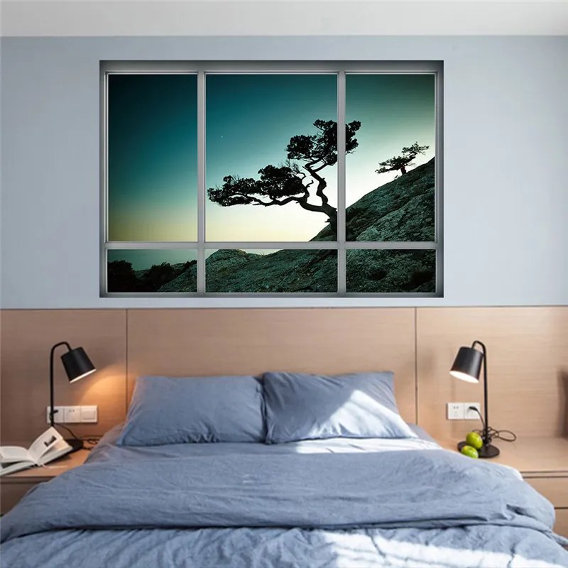 Sticker perete Baobas Tree 3D Window
