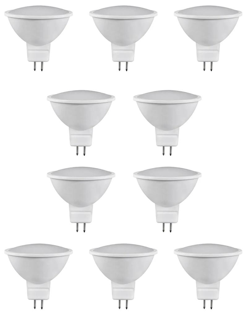 Set 10 Buc - Bec LED Ecoplanet MR11, 3W (35W), 12V, 260 LM, F, lumina rece 6500K, Mat Lumina rece - 6500K, 10 buc