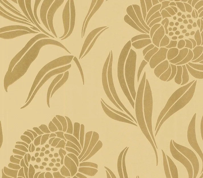 Tapet Chatsworth, Gold Luxury Floral, 1838 Wallcoverings, 5.3mp / rola