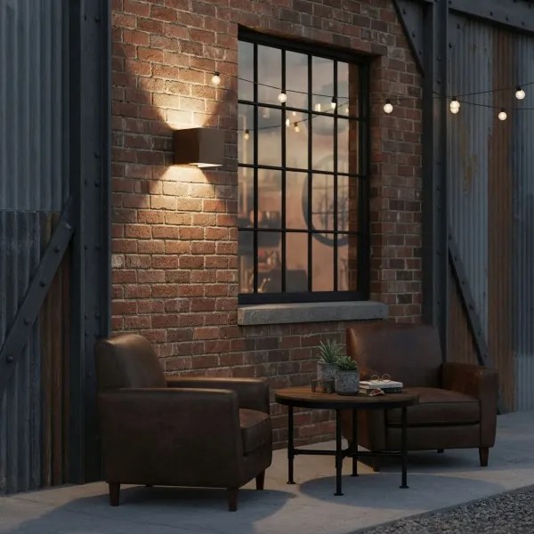 Aplică LED de exterior Ideal Lux ATOM LED/12W/230V IP54 maro