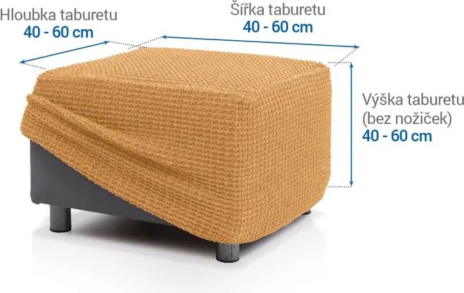 Nueva Textura Huse super elastice RUBINIA aurii taburet (40 - 60 cm)
