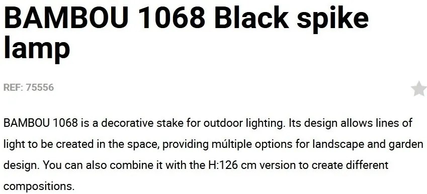 Tarus LED modern iluminat exterior IP65 BAMBOU 80cm
