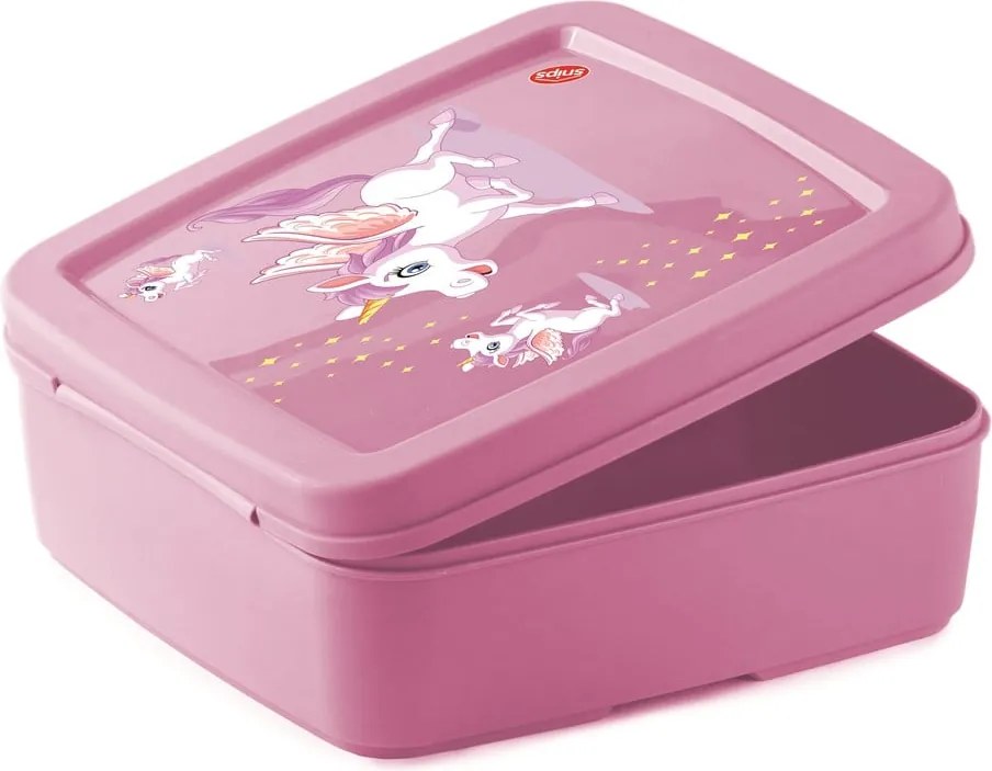 Cutie de gustări pentru copii roz Unicorn – Snips
