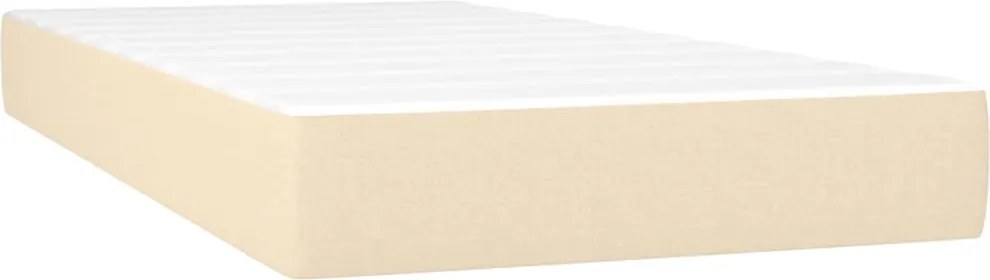 vidaXL Saltea cu arcuri buzunar, fermitate medie, crem, 100x200x20 cm, textil