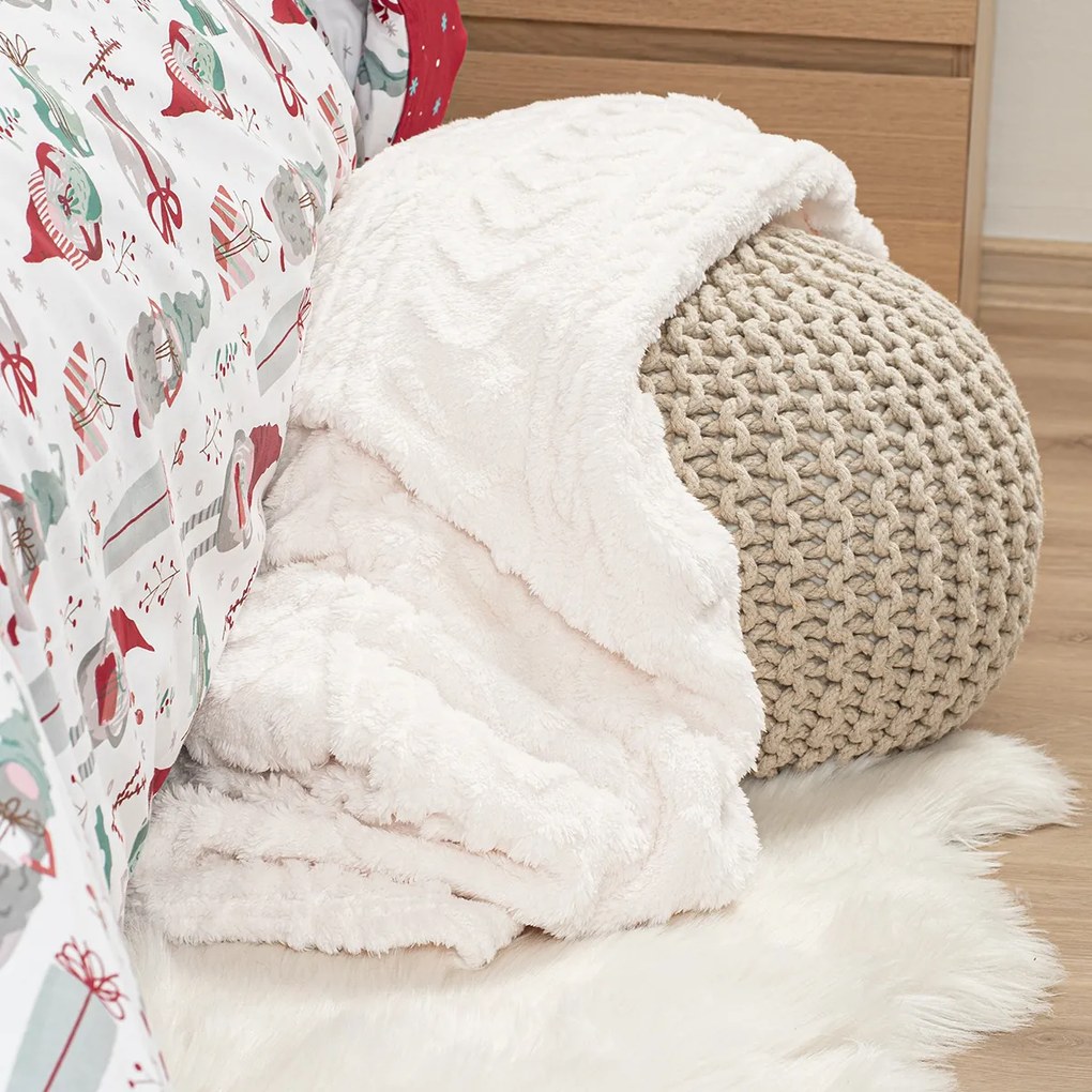 Pătură 4Home Cozy Knit crem, 150 x 200 cm
