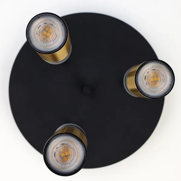 Lustră pe cablu Jupiter 2016 ALAS 3xGU10/10W/230V auriu/negru