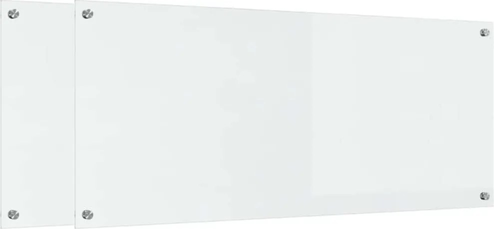 vidaXL Panou de bucătărie 2 pcs Transparent 120 x 50 cm