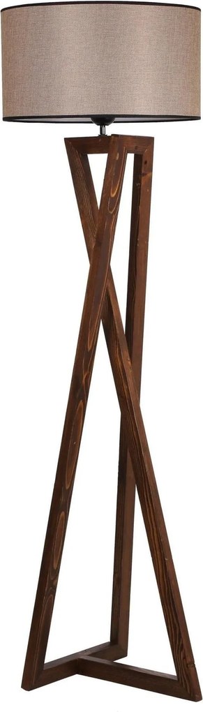 Lampadar 534LUN2157, nuc/bej, lemn/material textil, 45x166 cm