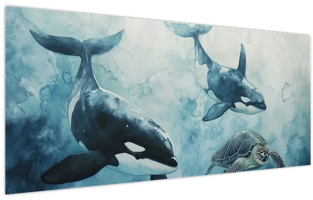 Tablou - Pictură subacvatică (120x50 cm)