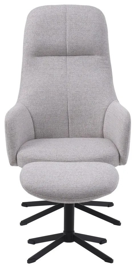 Fotoliu gri deschis pivotant de relaxare Manning – Unique Furniture