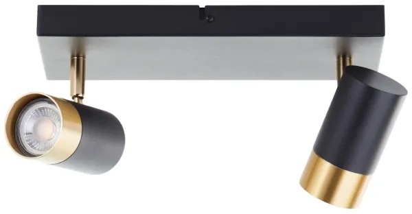 Brilliant - Spot LED COVELO 2x GU10/5W/230V, negru/auriu