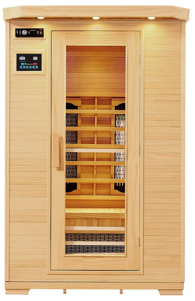 Infračervená sauna/ tepelná kabína Oslo s triplexným vykurovacím systémom a drevom Hemlock