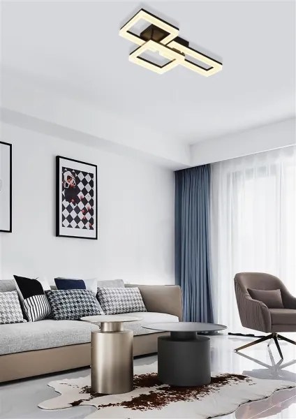 Searchlight 28612BK - Lampă de tavan LED dimabilă WALL ART II LED/30W/230V 32x60 cm