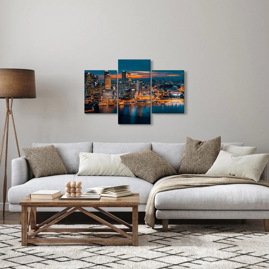 Tablou cu orașul nocturn (90x60 cm)