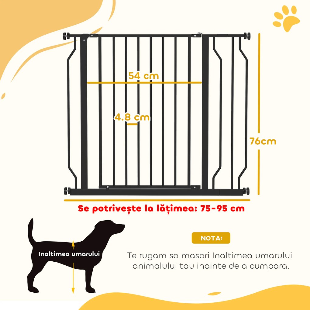 PawHut Barieră Reglabilă pentru Câini | Aosom Romania