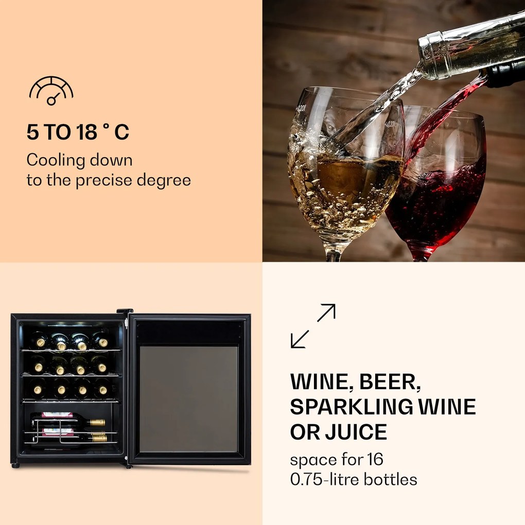Ultimo 16 Uno frigider pentru vinuri 42l panou de control tactil 16 sticle 5-18°C