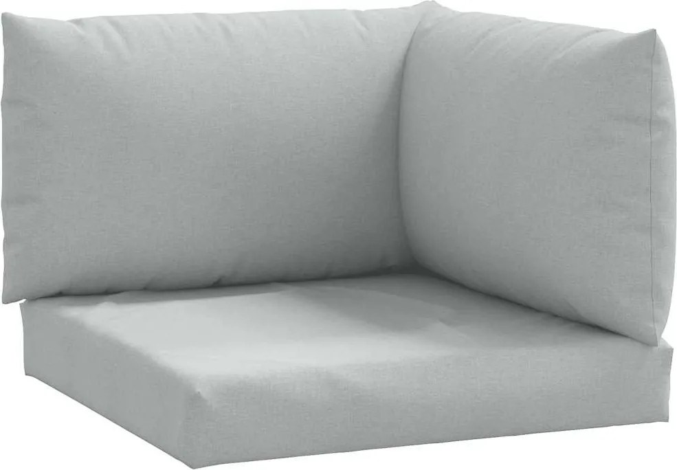 vidaXL Perne de paleți, 3 buc., melanj gri deschis, material textil