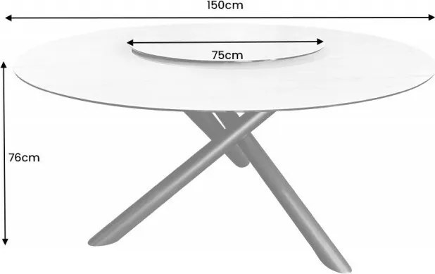 Masa rotunda design modern Spin 150cm