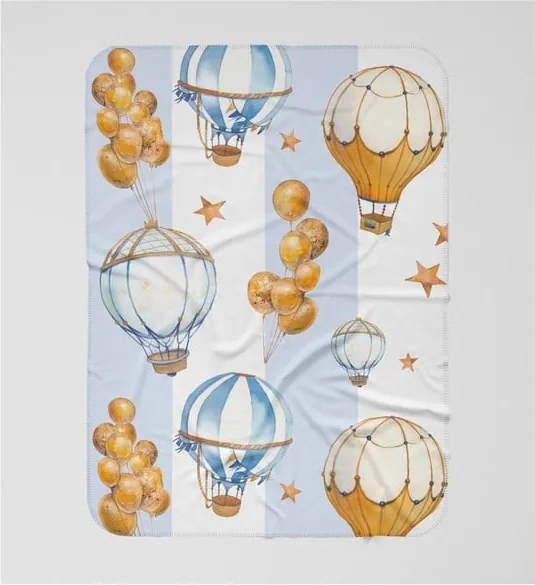 Pătură pentru copii OYO Kids Air Balloon Adventures, 120 x 160 cm