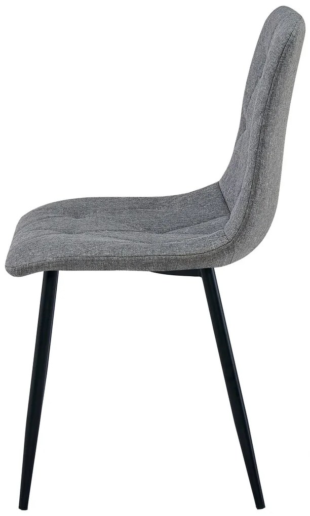 Scaun dining LIBRA gri cu picioare negre