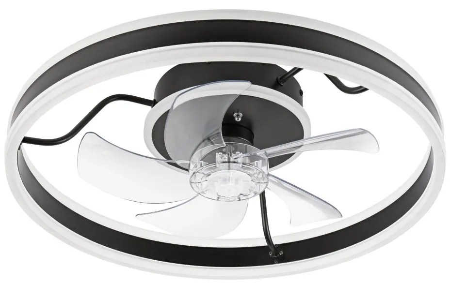 LED Plafonieră cu ventilator APOLLO LED/38W/230V negru + DO
