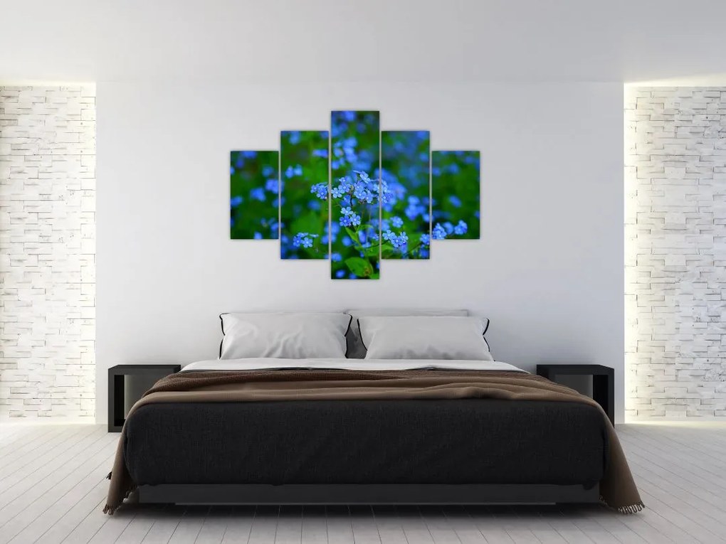 Tablou cu flori albastre (150x105 cm)