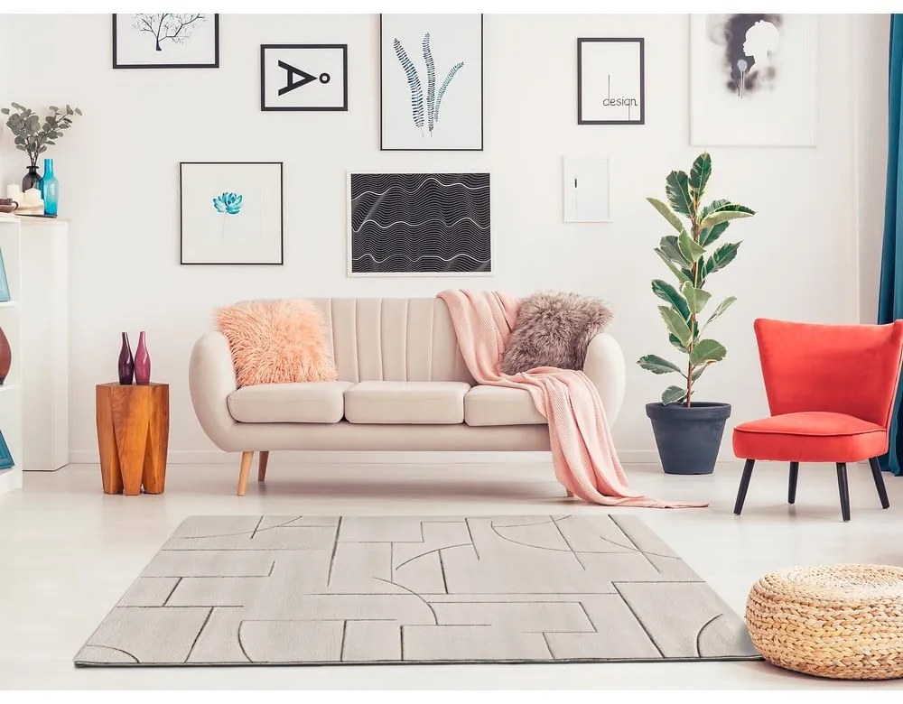 Covor crem 80x150 cm Lena – Universal