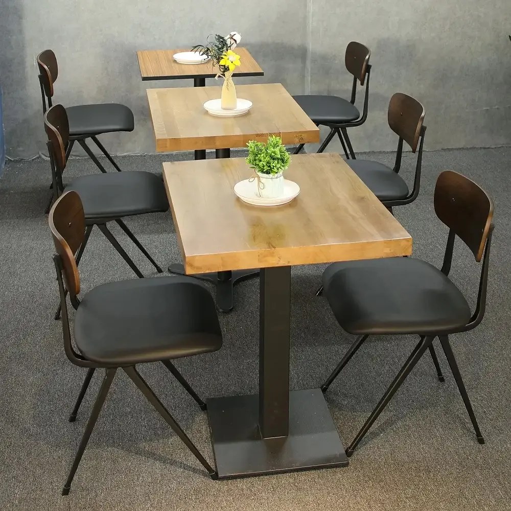 Picioare metalice pentru masa 80x80 cm,negru