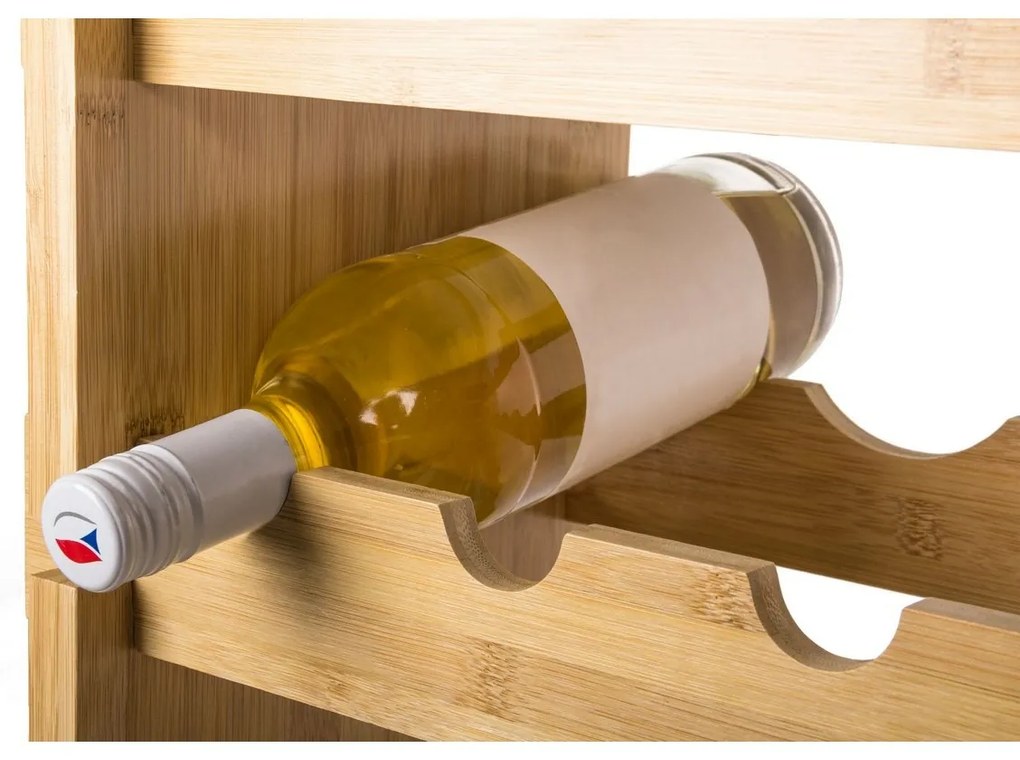 Raftier de vin din bambus G21, 72 sticle, L