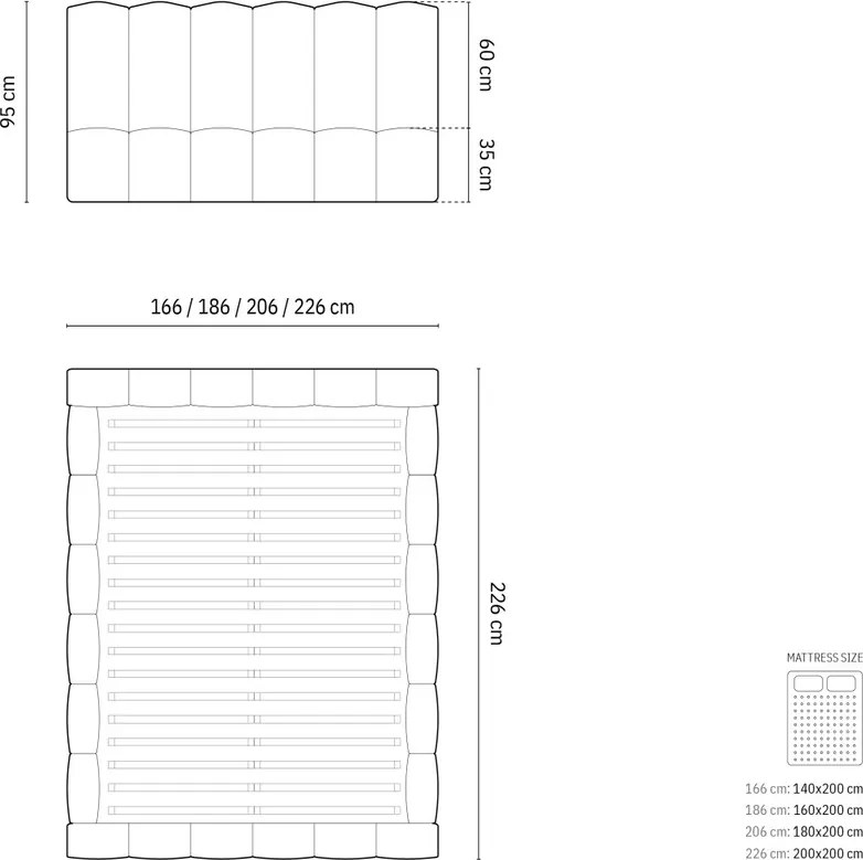 Pat tapitat cu somiera rabatabila si lada depozitare, 160x200 cm, Micadoni Home, Lupine-138, tesatura structurata chenille, gri deschis